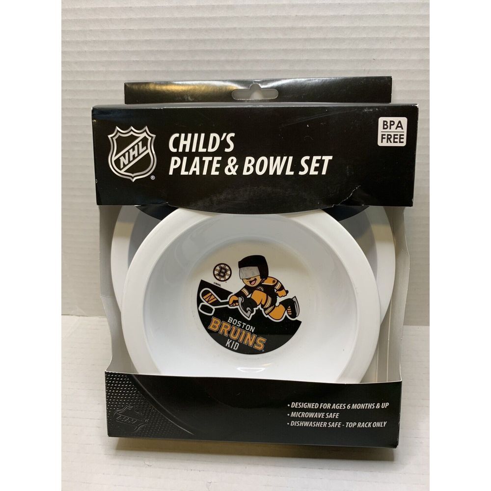 NHL Boston Bruins Child's Plate And‎ Bowl Set NHL  kids